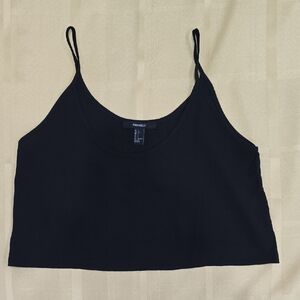 Forever 21 Black Cropped Spaghetti Strap Camisole
